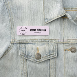 Aangepaste Pink Business logo-werknemer-ID Naamplaatje