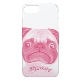 Aangepaste PINK Grumpy Puggy iPhone 16 Pro Hoesje