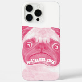 Aangepaste PINK Grumpy Puggy iPhone 16 Pro Max Hoesje