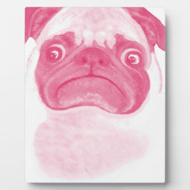 Aangepaste PINK Grumpy Puggy Fotoplaat