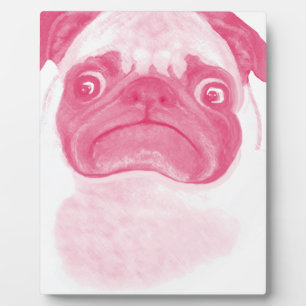 Aangepaste PINK Grumpy Puggy Fotoplaat