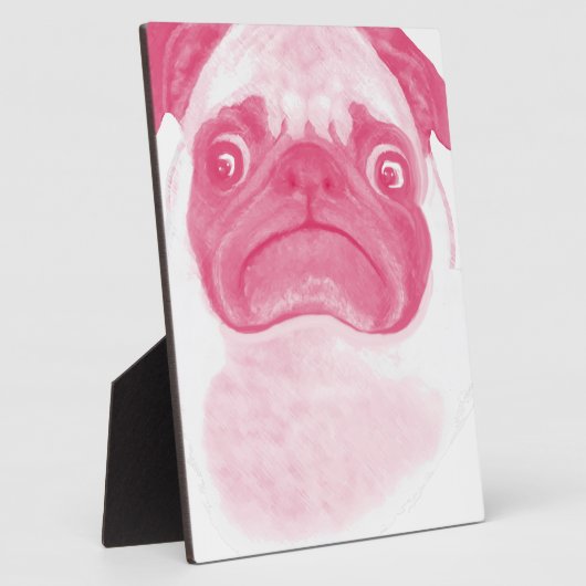 Aangepaste PINK Grumpy Puggy Fotoplaat (Zijkant)