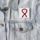 Aangepaste pinnen na polio Syndrome Awareness Ribb Vierkante Button 5,1 Cm (In situ)