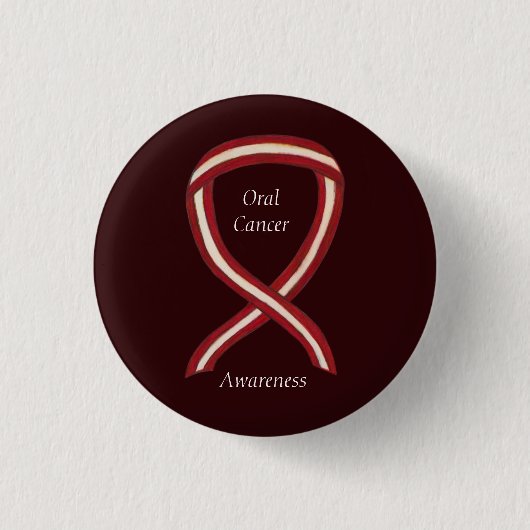 Aangepaste pinnen voor orale kankerbewustmaking ronde button 3,2 cm (Voorkant)