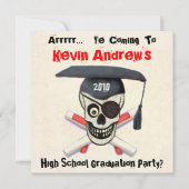 Aangepaste Pirate Afstuderen Graduation Party Invi Kaart (Voorkant)