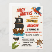 Aangepaste Pirate verjaardagsuitnodiging Kaart (Voorkant / Achterkant)