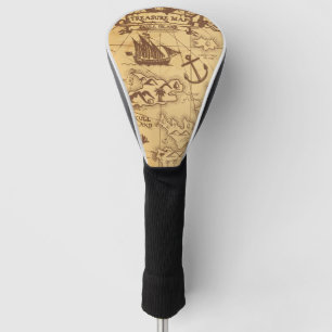 Aangepaste Piratenkaart landpunt Familie Golfheadcover
