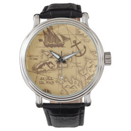 Aangepaste Piratenkaart landpunt Familie Horloge