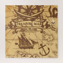 Aangepaste Piratenkaart landpunt Familie Legpuzzel