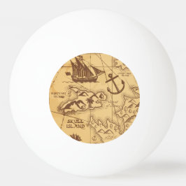 Aangepaste Piratenkaart landpunt Familie Pingpongbal