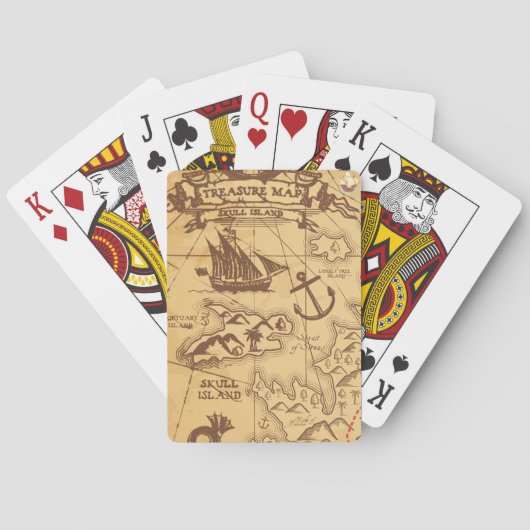 Aangepaste Piratenkaart landpunt Familie Pokerkaarten (Achterkant)