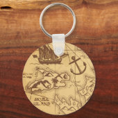 Aangepaste Piratenkaart landpunt Familie Sleutelhanger (Achterkant)