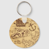 Aangepaste Piratenkaart landpunt Familie Sleutelhanger (Achterkant)