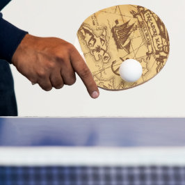 Aangepaste Piratenkaart landpunt Familie Tafeltennisbatje