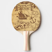 Aangepaste Piratenkaart landpunt Familie Tafeltennisbatje (Voorkant)