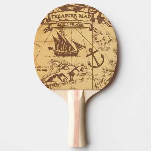 Aangepaste Piratenkaart landpunt Familie Tafeltennisbatje (Voorkant)
