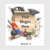 Aangepaste Piratenkaart Sticker (Vel)