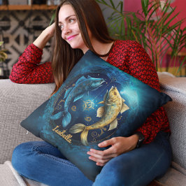 Aangepaste pisces Zodiac Horoscope Fantasy Sun Sig Kussen