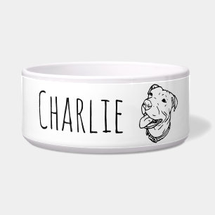 Aangepaste Pit Bull Dog Food or Water Dish Voerbakje