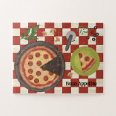 Aangepaste Pizza Pepperoni Italiaans Aangepast Legpuzzel (Horizontaal)