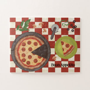 Aangepaste Pizza Pepperoni Italiaans Aangepast Legpuzzel