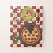 Aangepaste Pizza Pepperoni Italiaans Aangepast Legpuzzel (Verticaal)