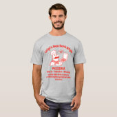 Aangepaste Pizza Restaurant Gedetailleerde Grafisc T-shirt (Voorkant volledig)