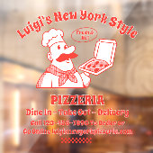 Aangepaste Pizza Restaurant Voorkant  Raamsticker (Vel 2)