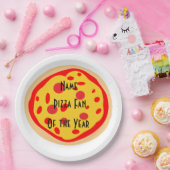 Aangepaste Pizza-ventilator van het Jaar Borden Papieren Bordje (Feest)