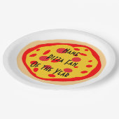 Aangepaste Pizza-ventilator van het Jaar Borden Papieren Bordje (Gekanteld)