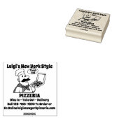 Aangepaste pizzarestaurant gedetailleerd rubberstempel (Gestempeld)
