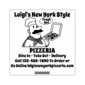 Aangepaste pizzarestaurant gedetailleerd rubberstempel (Afrduk)
