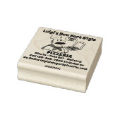 Aangepaste pizzarestaurant gedetailleerd rubberstempel (Stempel)