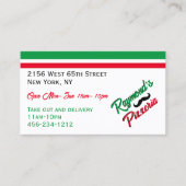 Aangepaste pizzeria visitekaartje (Voorkant)