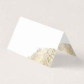 Aangepaste plaats kaart goud bloemenpaisley kant visitekaartje (Achterkant)