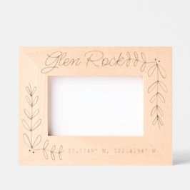 Aangepaste plaatsnaam coördineert nieuw thuisgesch gegraveerde lijstjes