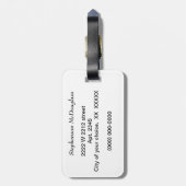 Aangepaste plaid bagagelabel (Achterkant verticaal)