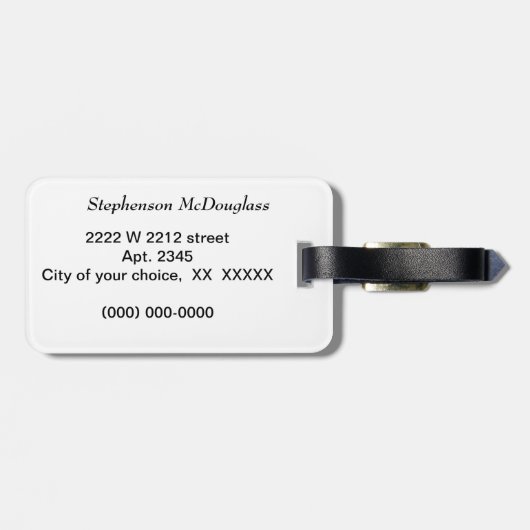 Aangepaste plaid bagagelabel (Achterkant horizontaal)