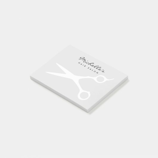 Aangepaste plakbiljetten voor haarsalon of bast post-it® notes (Schuin)