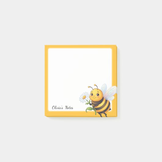 Aangepaste plaknotities met een lief bijtje post-it® notes (Voorkant)