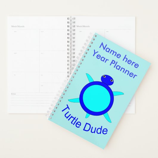 Aangepaste plank voor Bright Blauwe Turtle Man Planner (Display)