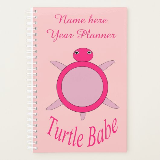Aangepaste plank voor roze schildpad voor baby planner (Voorkant)