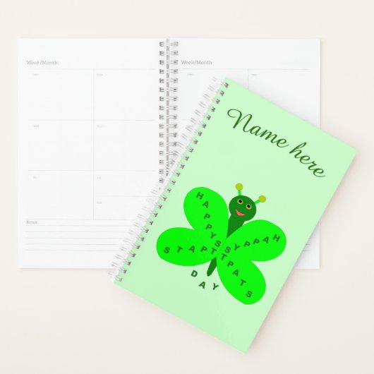 Aangepaste plank voor Sint Patricks Day Butterfly Planner (Display)