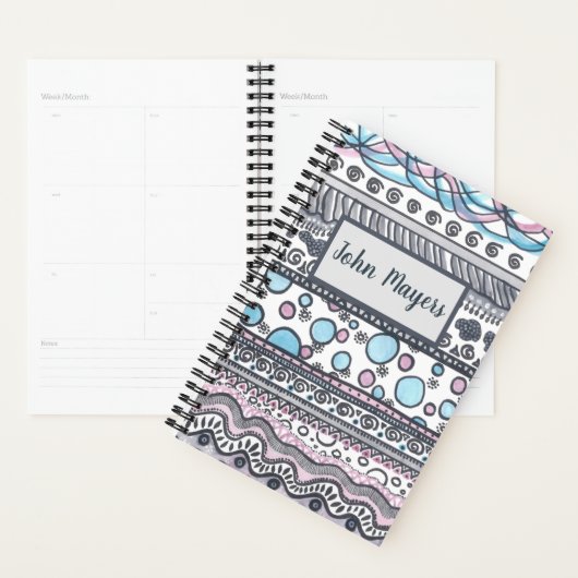 Aangepaste planner Aangepaste naam Blauwe Planner (Display)