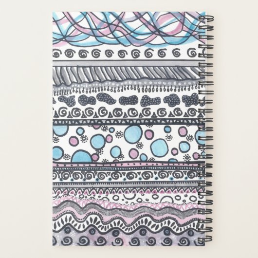 Aangepaste planner Aangepaste naam Blauwe Planner (Achterkant)