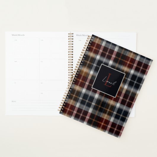 Aangepaste Planner Gingham Patroon Stijl (Display)
