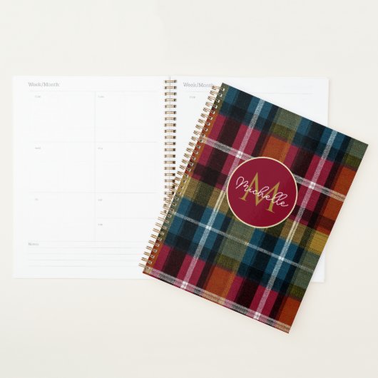Aangepaste planner gingham patroon stijl (Display)