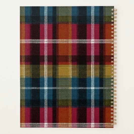 Aangepaste planner gingham patroon stijl (Achterkant)