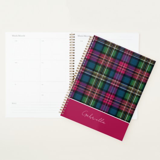 Aangepaste Planner Gingham Patroon Stijl (Display)