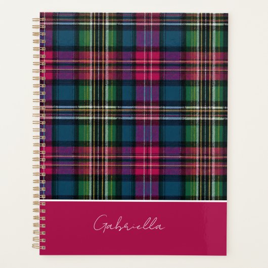Aangepaste Planner Gingham Patroon Stijl (Voorkant)